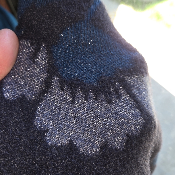 Ann Taylor 2023 Blue Floral With Metallic Silver Details Sweater Size Medium - Picture 13 of 16